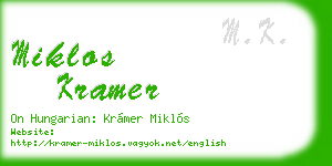 miklos kramer business card
