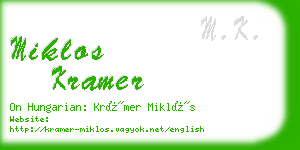 miklos kramer business card